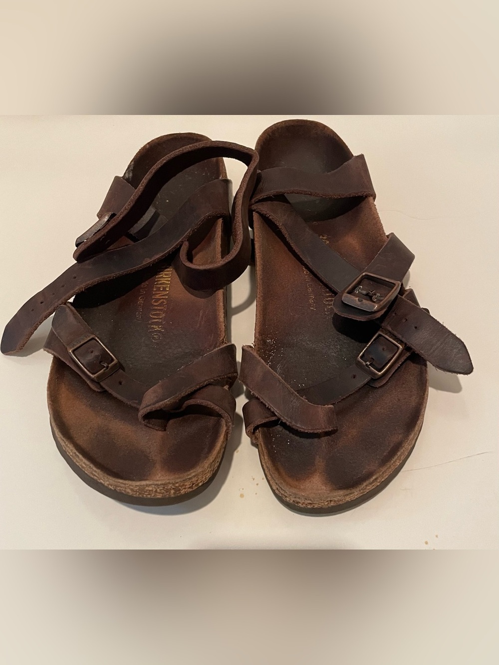 BIRKENSTOCK Yara Wrap Around the Ankle Womens Brown Sandals Size UK39/US8.5